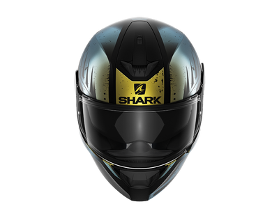 Shark D-Skwal 2 DharkovMat Black Green Glitter Helmet (KGX)