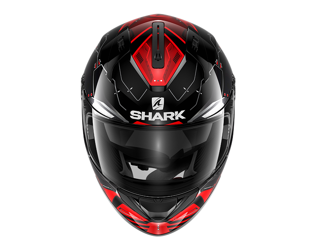 Shark Ridill Mecca Black Red Silver Helmet (KRS)