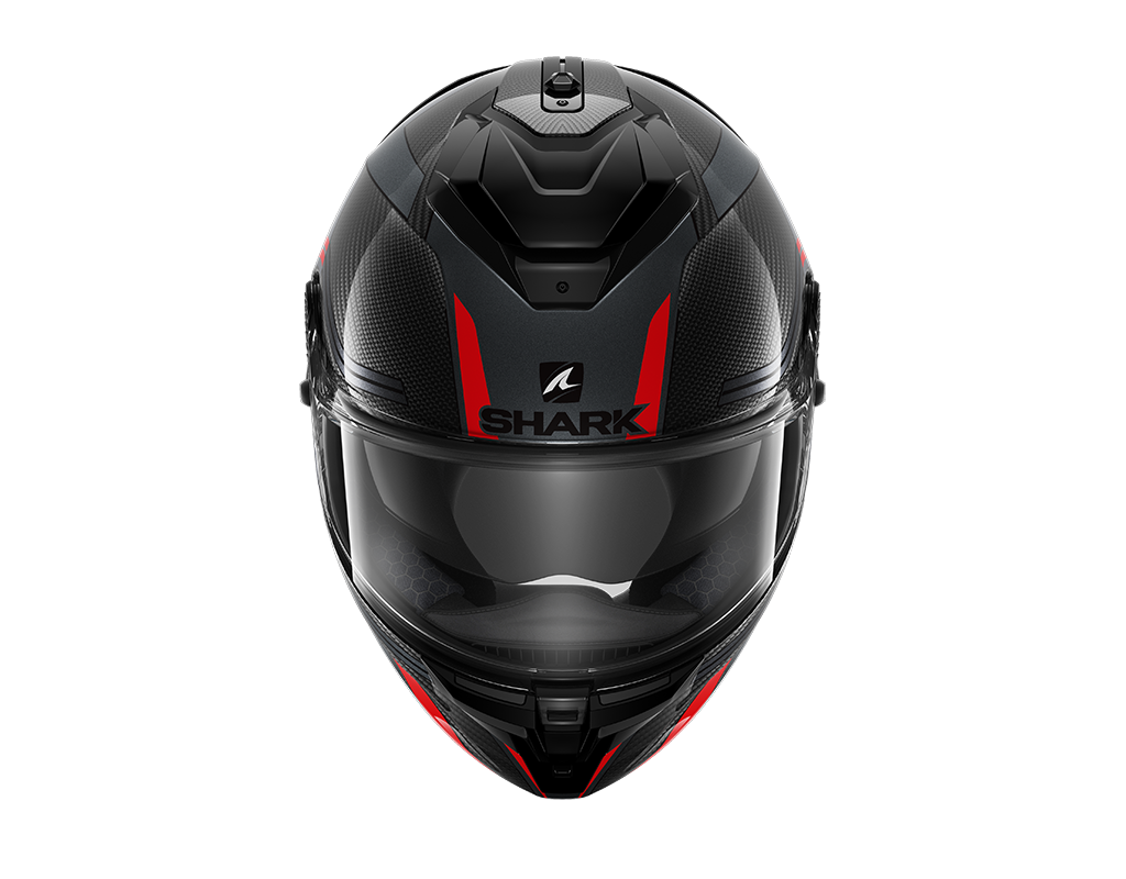 Shark Spartan GT Carbon Tracker Anthracite Red Helmet (DAR)