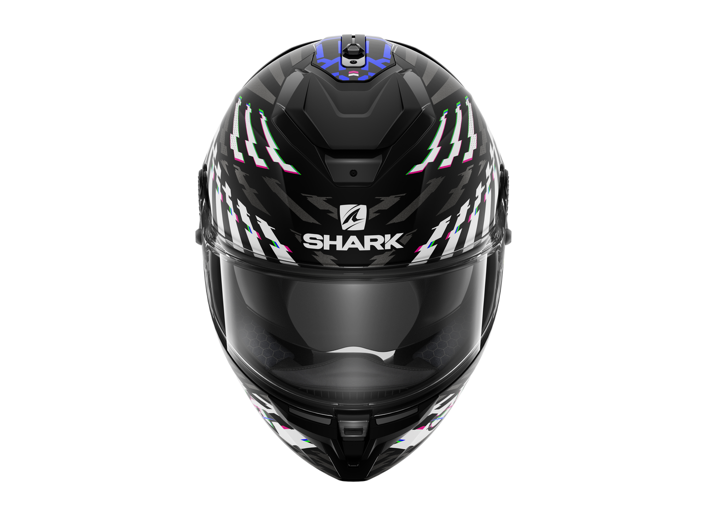 Shark Spartan GT E-Brake Matt Black Blue Anthracite Helmet (KBA)