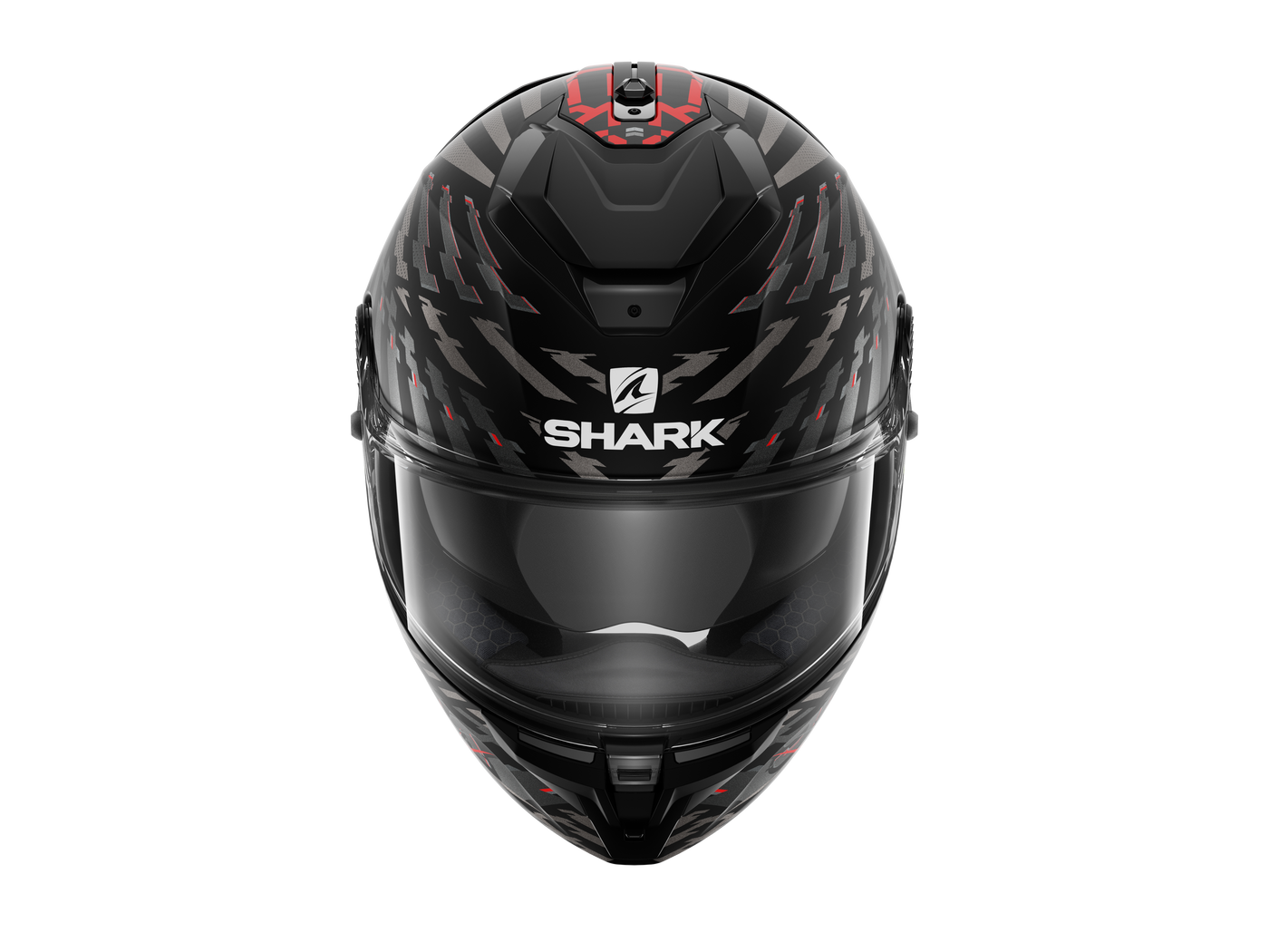 Shark Spartan GT E-Brake Matt Black Red Anthracite Helmet (KRA)