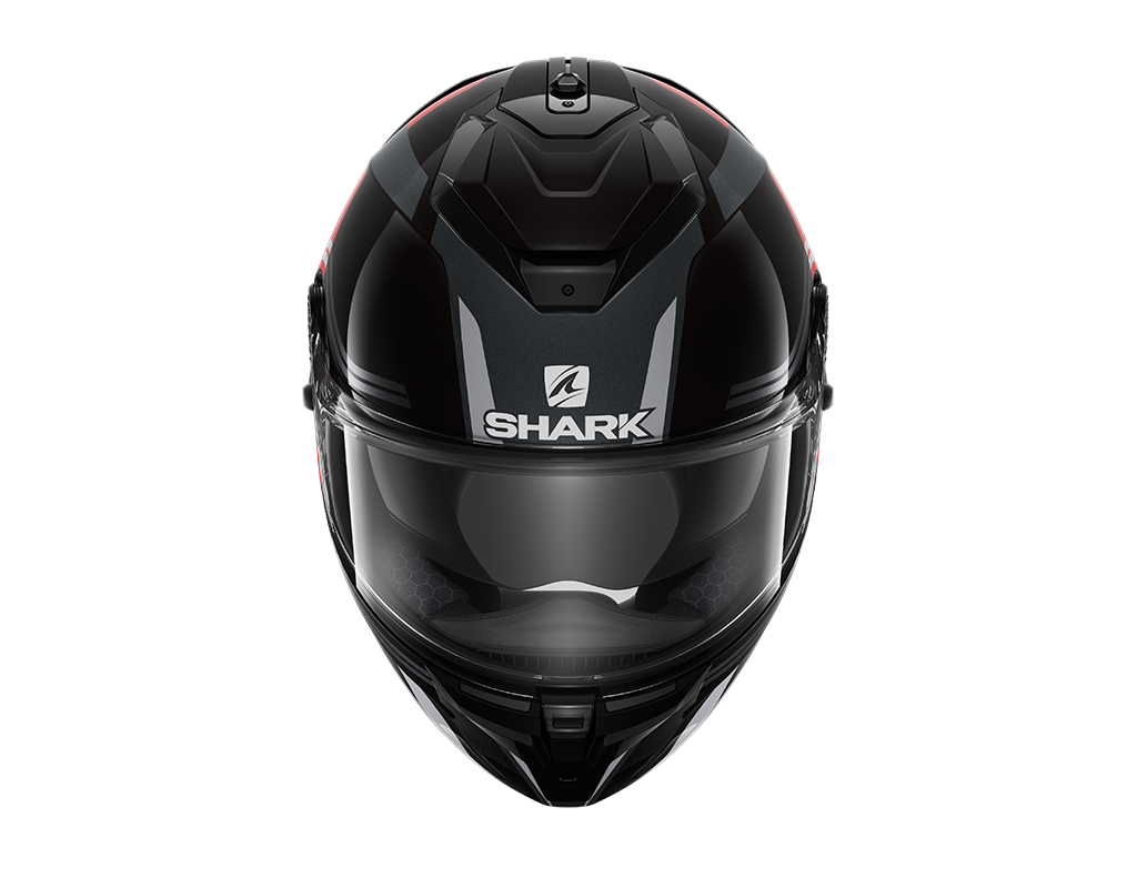 Shark Spartan GT Tracker Black red silver Helmet (KRS)