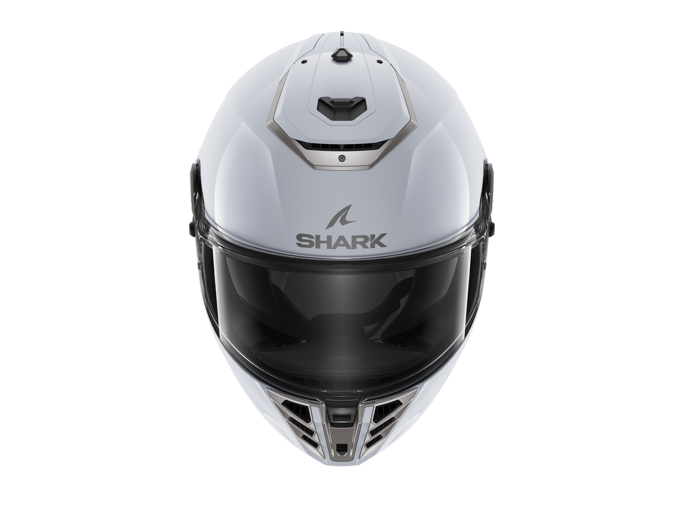 Shark Spartan RS Carbon Blank White Silver Glossy (W01)