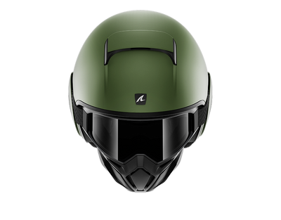 Shark Street-Drak Blank Mat Green Helmet (GMA)