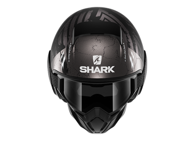 Shark Street-Drak Crower Mat Black Anthrac Silver Helmet (KAS)