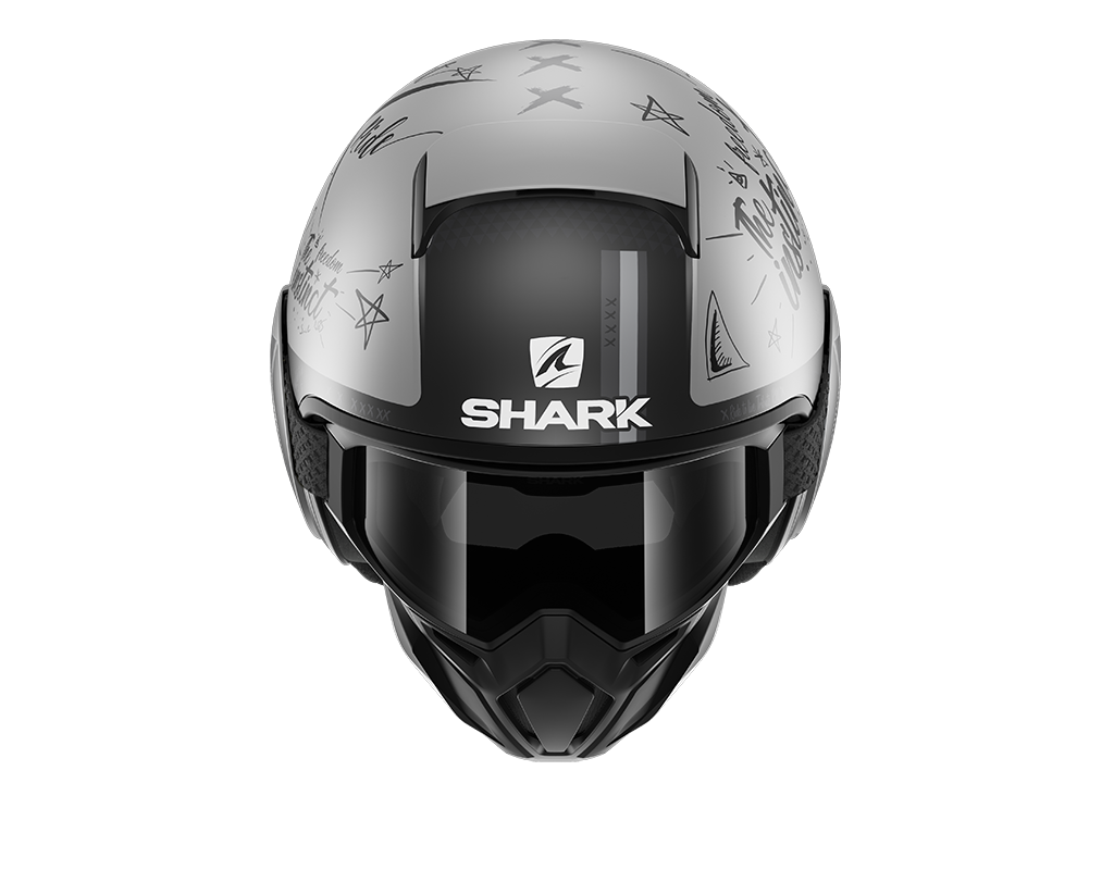 Shark Street-Drak Tribute RM Mat Silver Anthracit Anthacite Helmet (SAA)