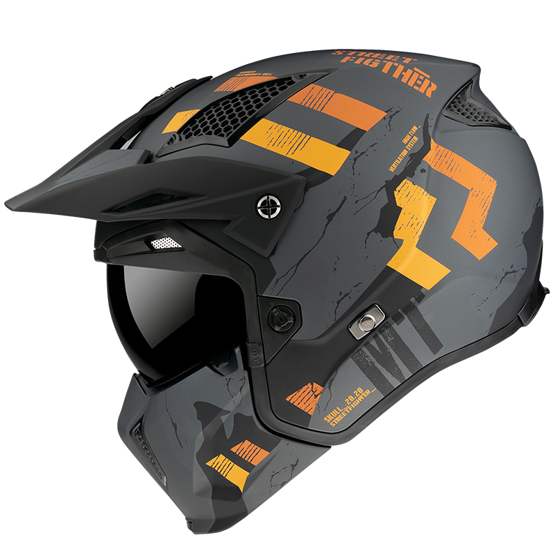MT Helmets Streetfighter SV Skull2020 A12 Matt Gray Helmet
