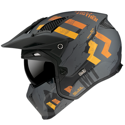MT Helmets Streetfighter SV Skull2020 A12 Matt Gray Helmet