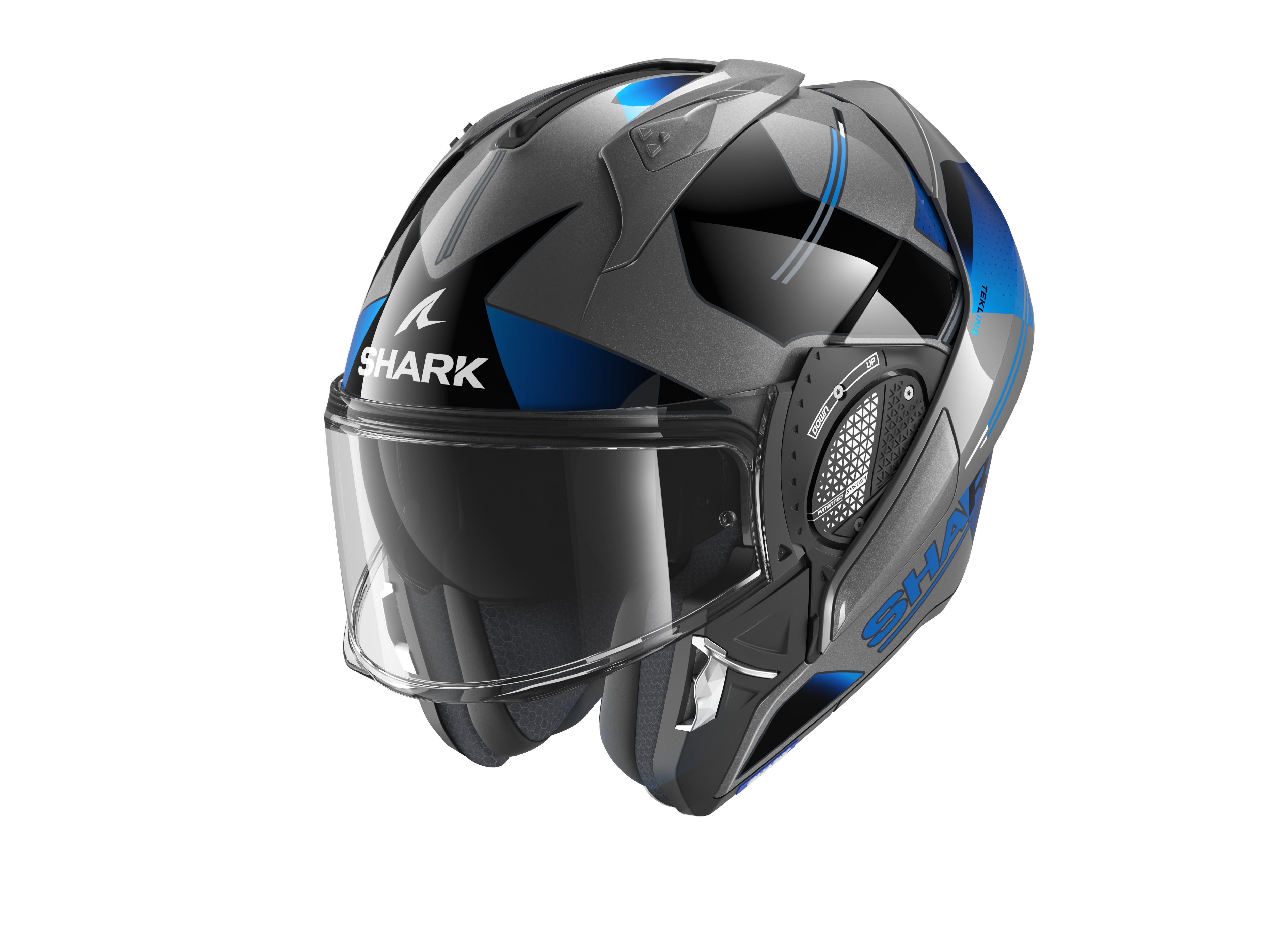 Shark EVO GT Tekline Black Grey Blue Helmet (AUB)