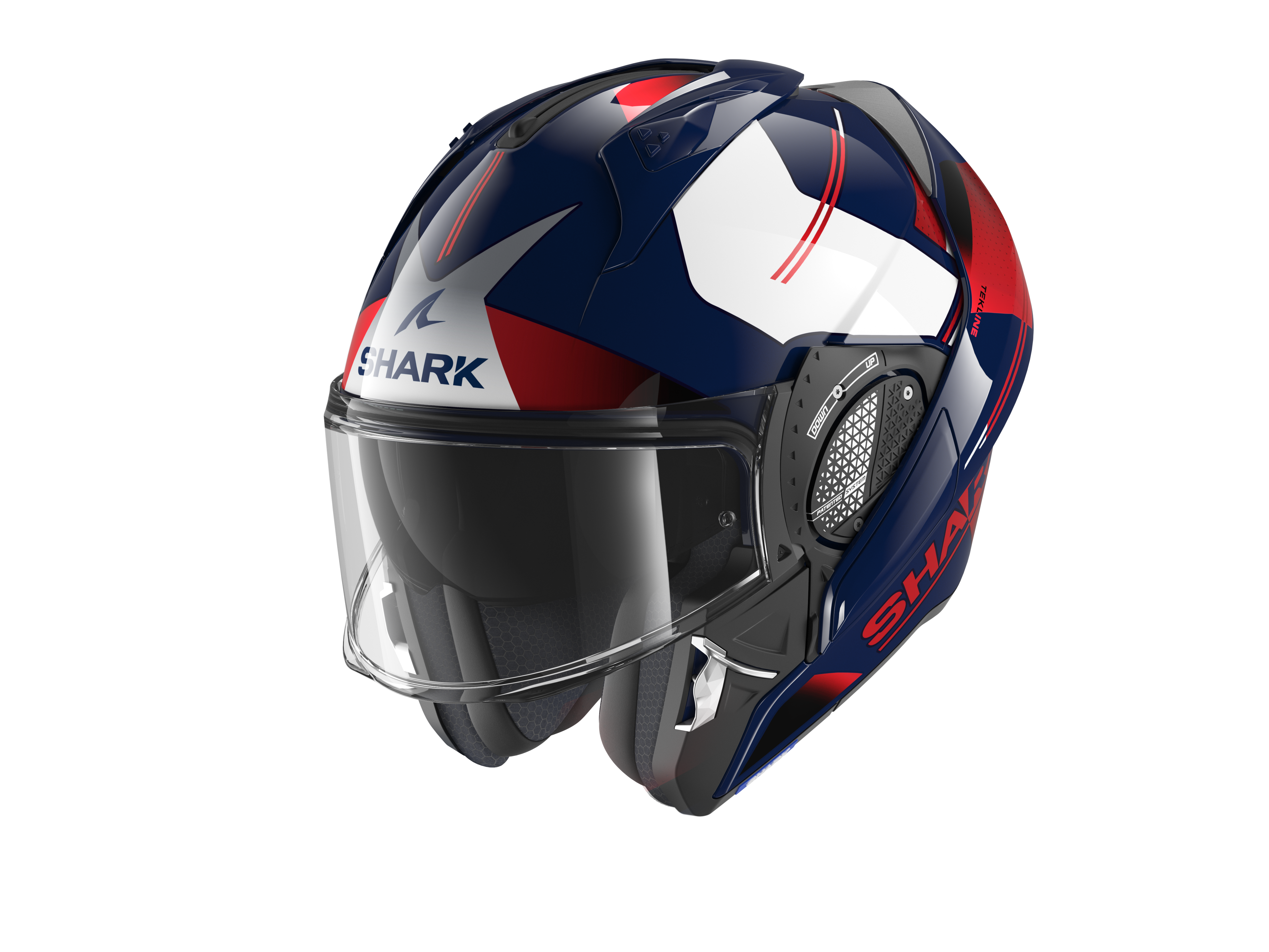 Shark EVO GT Tekline Blue White Red Helmet (BUR)