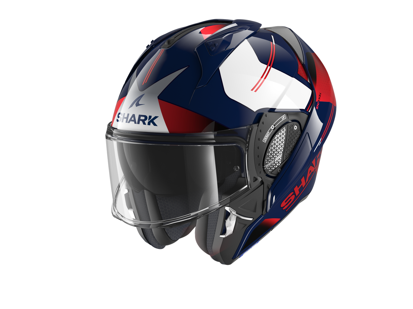Shark EVO GT Tekline Blue White Red Helmet (BUR)
