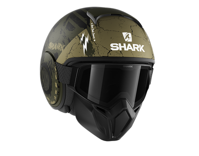 Shark Street-Drak Crower Mat Green Black Helmet (GKG)