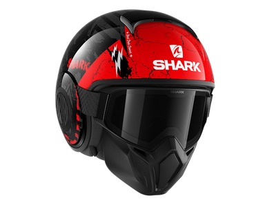 Shark Street-Drak Crower Black Anthracite Red Helmet (KAR)