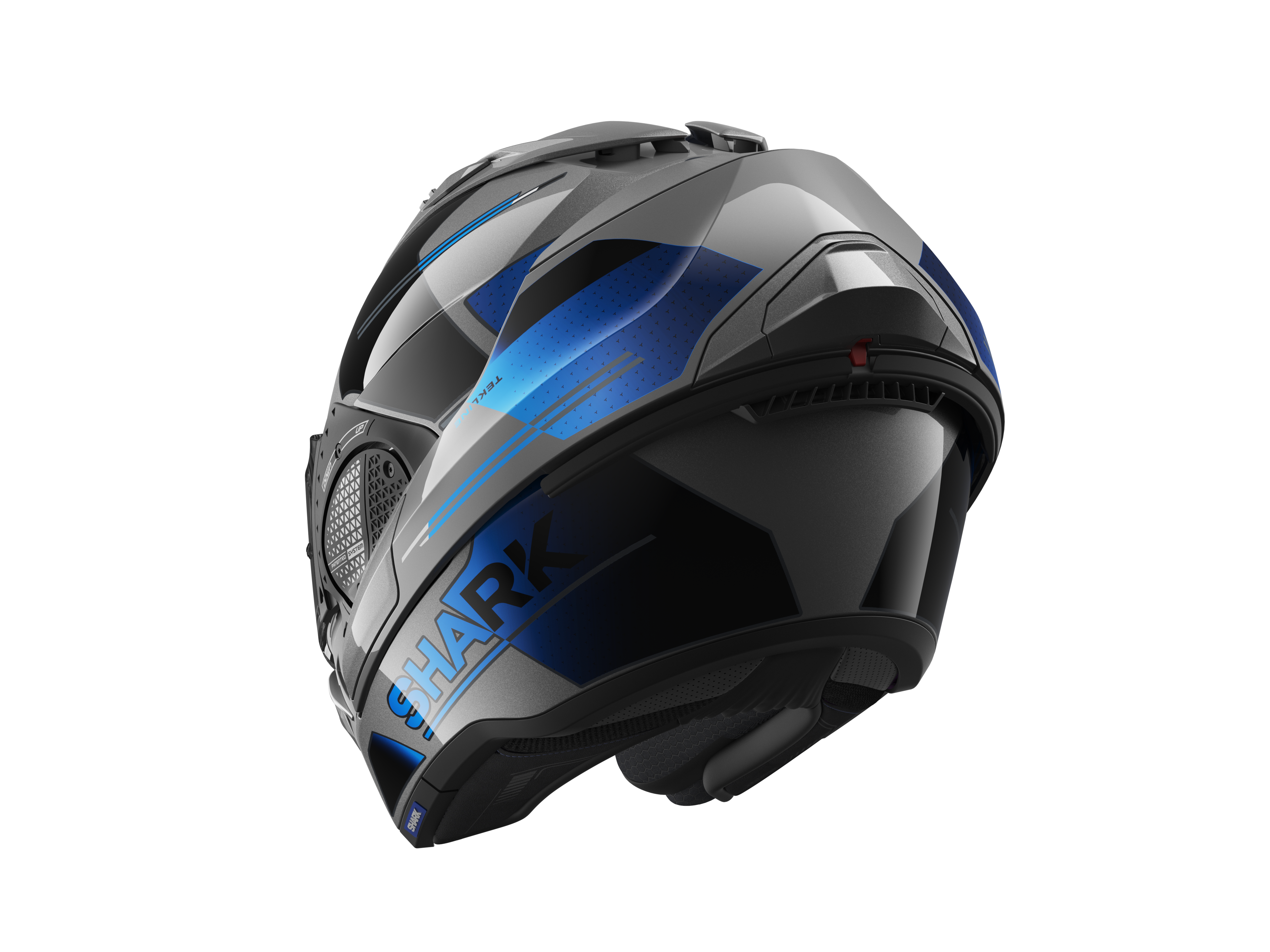 Shark EVO GT Tekline Black Grey Blue Helmet (AUB)