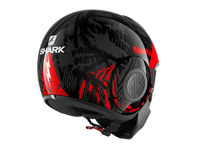 Shark Street-Drak Crower Black Anthracite Red Helmet (KAR)