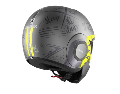 Shark Street-Drak Tribute RM Mat Anthracite Silver Yellow Helmet (ASY)