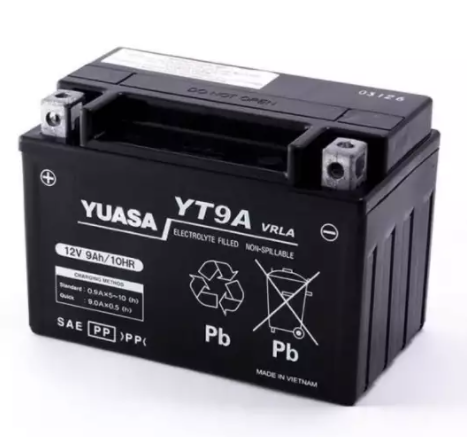 Yuasa YT9A Battery (Vietnam, Wet Charged)