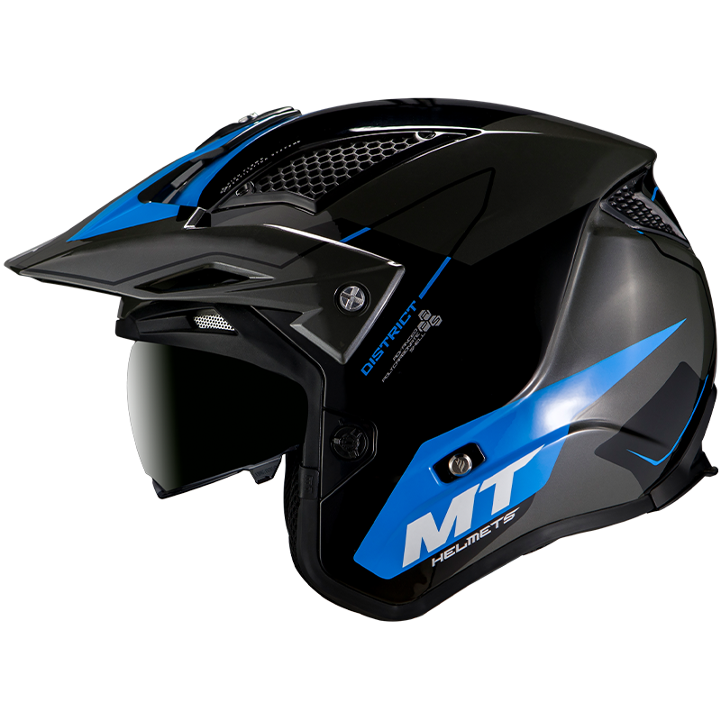 MT Helmets District SV Summit H7 Gloss Blue Helmet