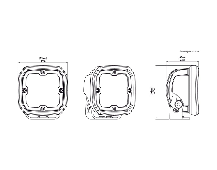 Denali D4 LED Light Pods with DataDim™ Technology (SINGLE POD ONLY)  [DNL.D4.050]