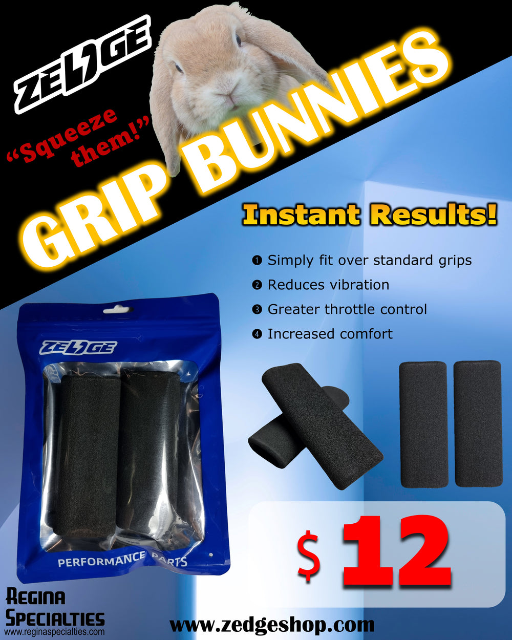 Zedge Grip Bunnies Sponge Cover