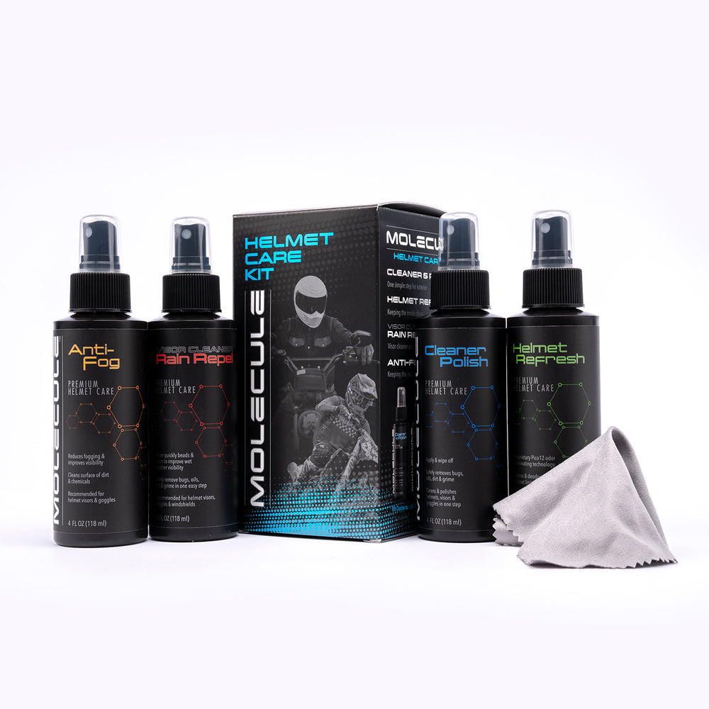 [Helmet Care] Molecule Helmet Care Kit (Anti-Fog, Rain Repel, Cleaner Polish, Helmet Refresh) 4oz. (118ml)