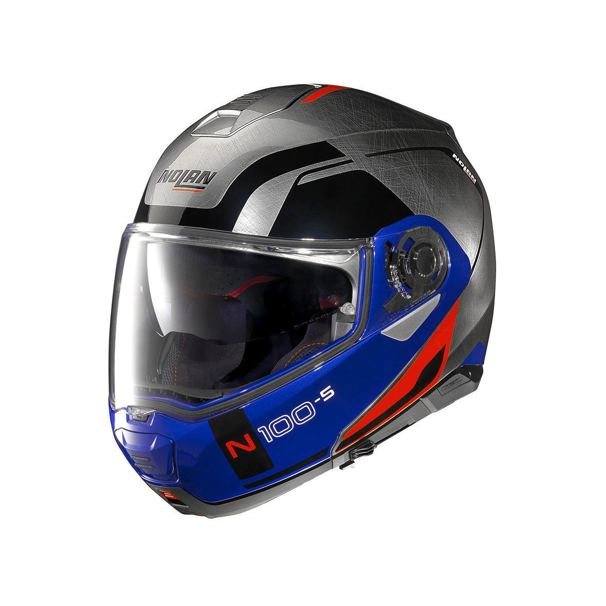 Nolan N100-5 Consistency 29 Scratched Chrome Helmet