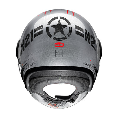 Nolan N21 Visor Jetfire 71 Scratched Chrome Helmet