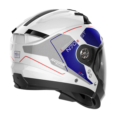 Nolan N70-2 GT Lakota 41 Metal White Helmet