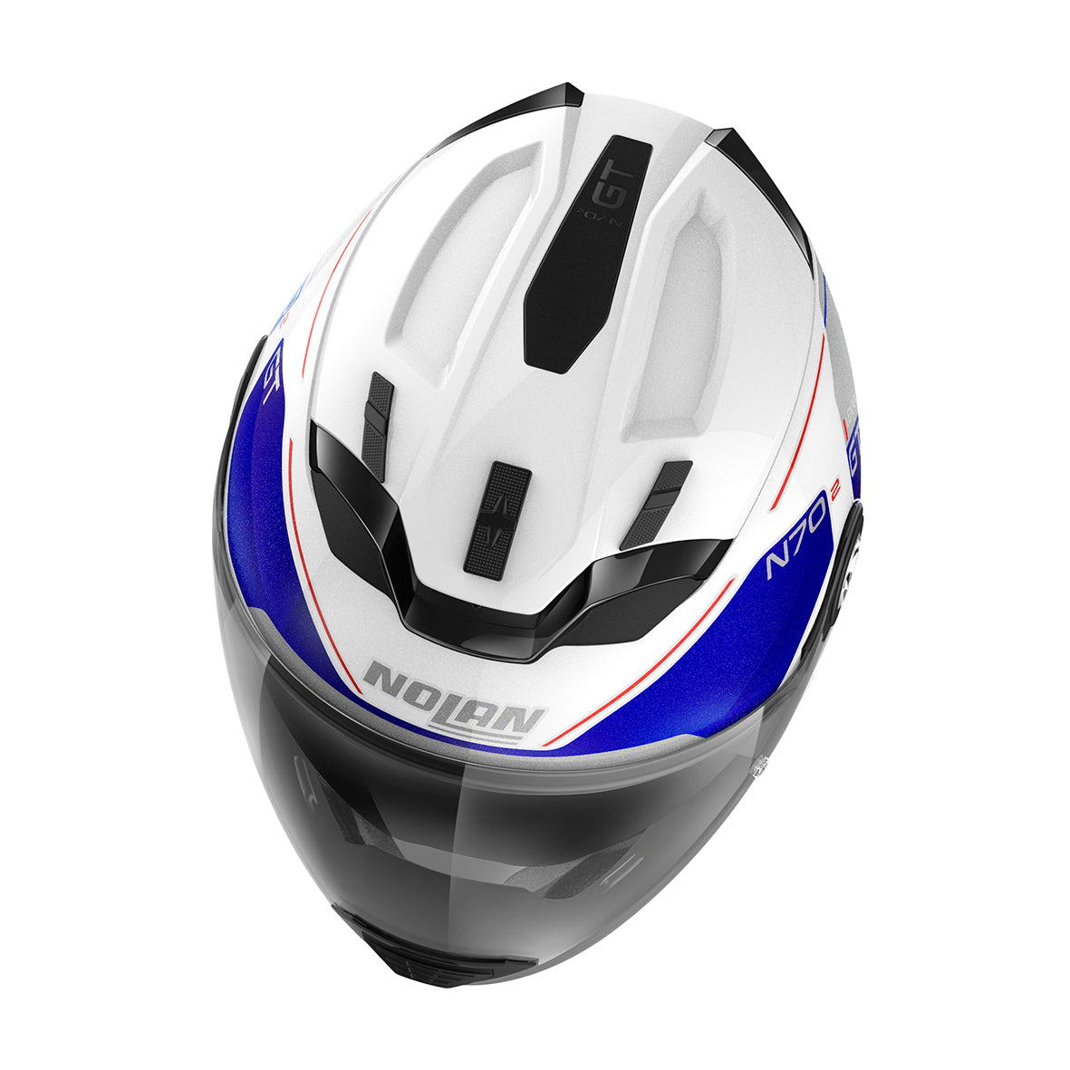 Nolan N70-2 GT Lakota 41 Metal White Helmet