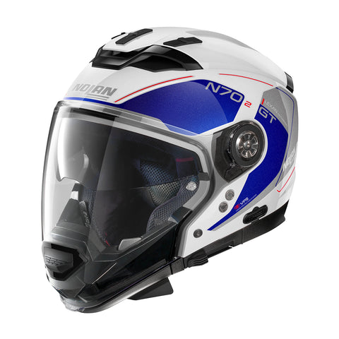 Nolan N70-2 GT Lakota 41 Metal White Helmet