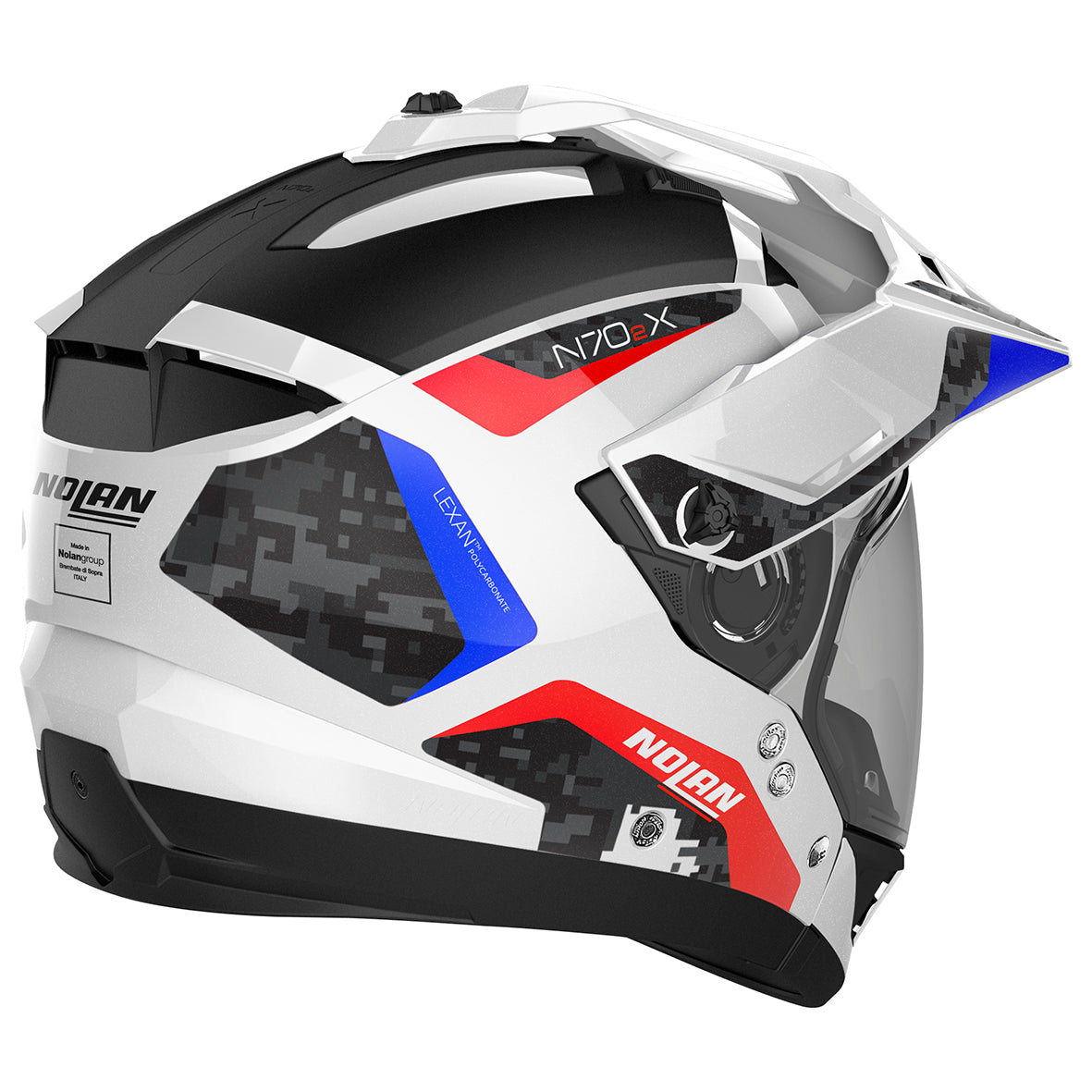 Nolan N70-2 X Torpedo 45 Metal White Helmet