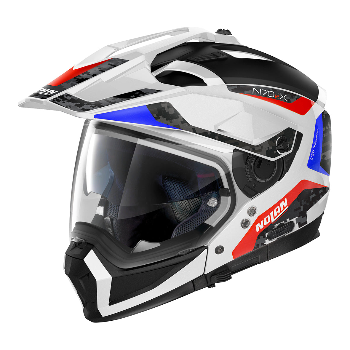 Nolan N70-2 X Torpedo 45 Metal White Helmet