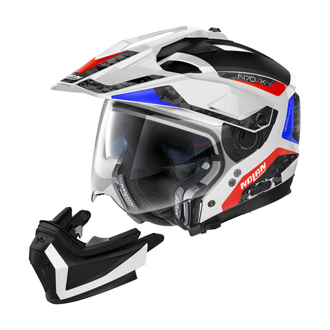 Nolan N70-2 X Torpedo 45 Metal White Helmet