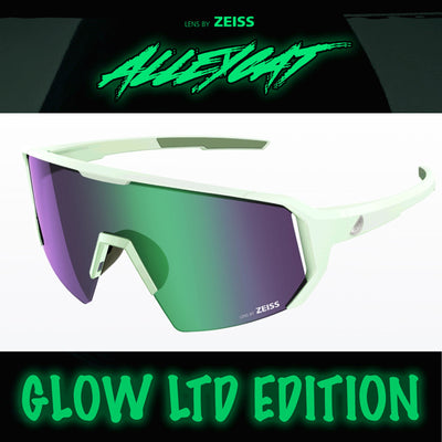 Melon Alleycat Sunglasses (trail) - Glow in Dark Ltd Ed/ Black Highlights/ Violet Chrome (Ltd Edition)