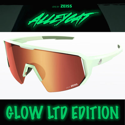 Melon Alleycat Sunglasses (trail) - Glow in Dark Ltd Ed/ Black Highlights/ Red Chrome (Ltd Edition)