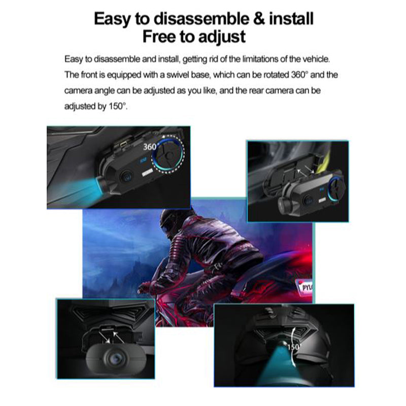 SCS S12 Helmet Dual Camera Bluetooth Intercom