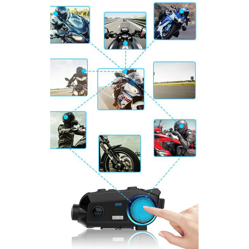 SCS S12 Helmet Dual Camera Bluetooth Intercom