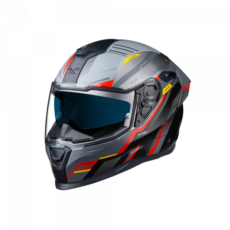 Nexx SX.100R Gridline Grey Red MT Helmet