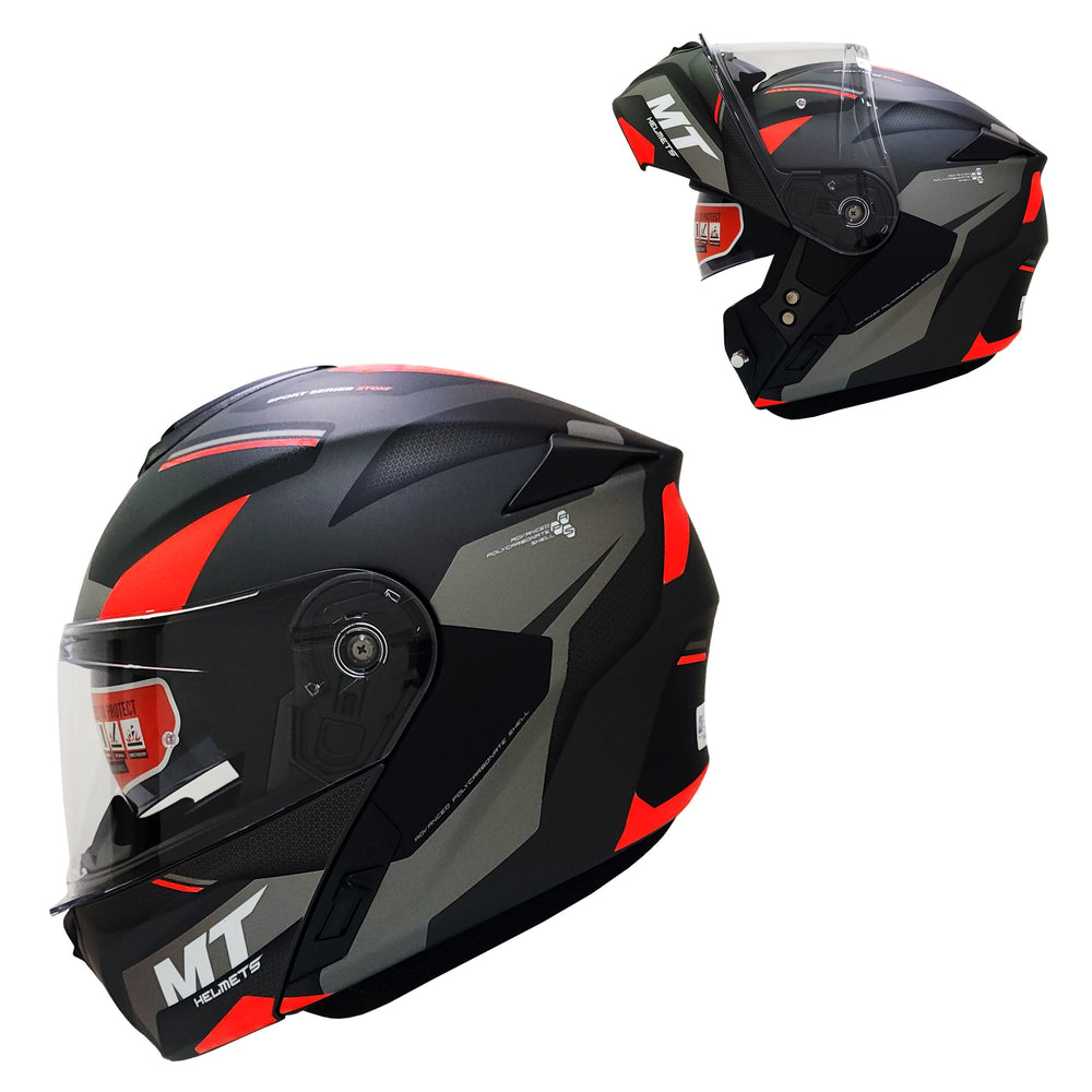 MT Helmets Storm SV ST-One C5 Matt Fluor Red