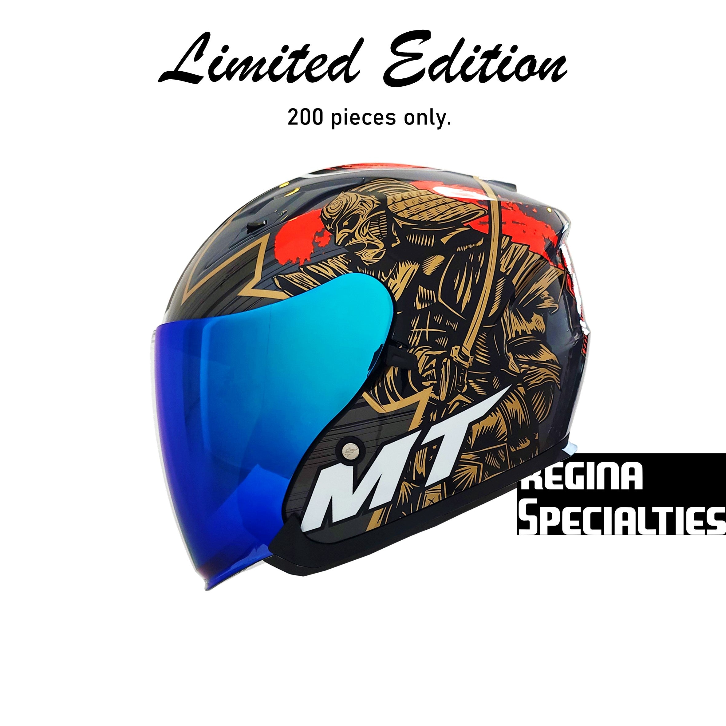 [Limited Edition] MT Helmets Avenue SV Bushido A2 Gloss Gray Helmet (Samurai)