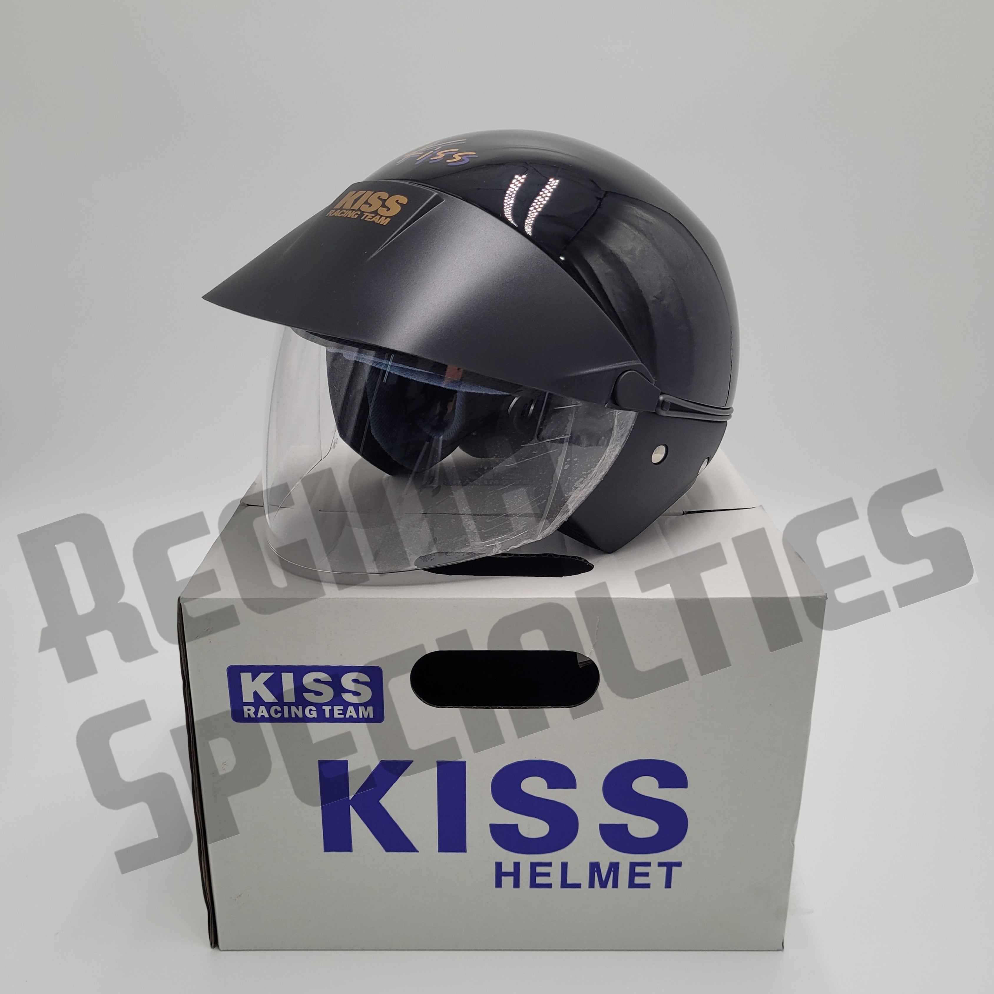 KISS Gloss Black Helmet