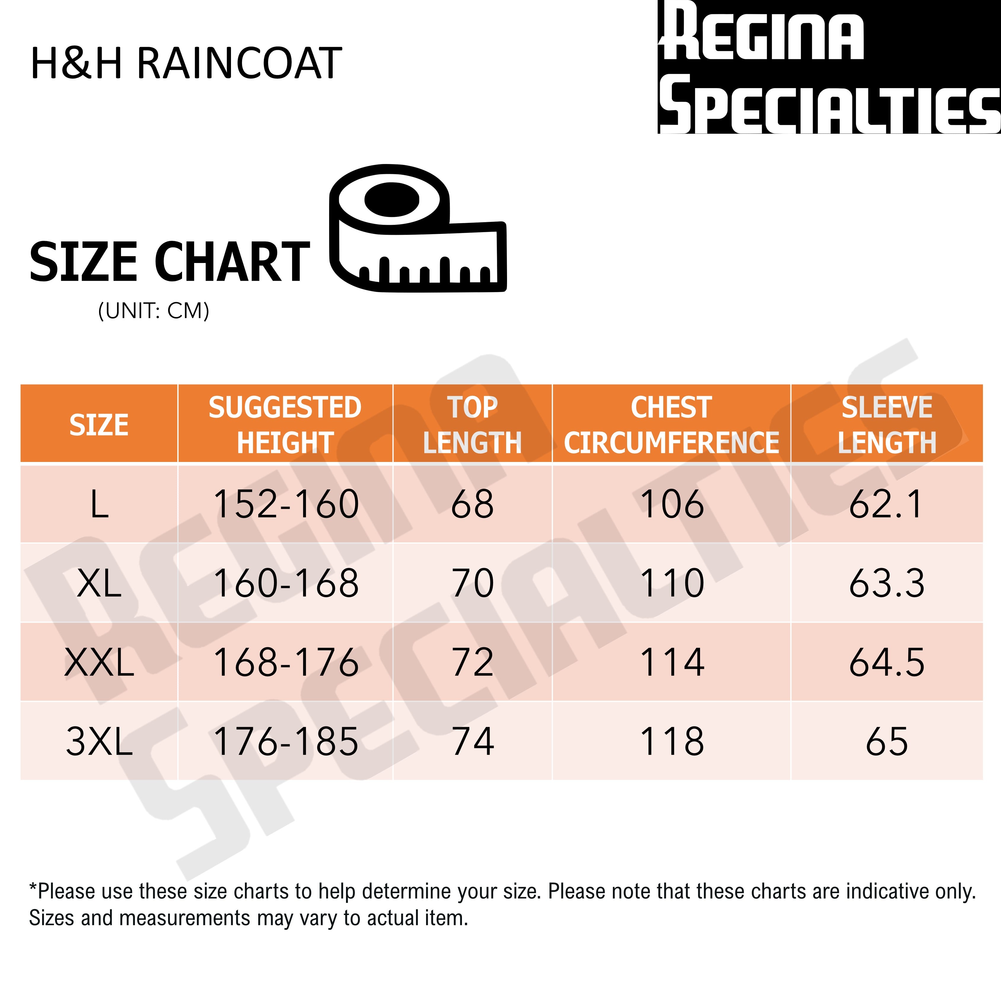 H&H Raincoat (2 for $45.90)
