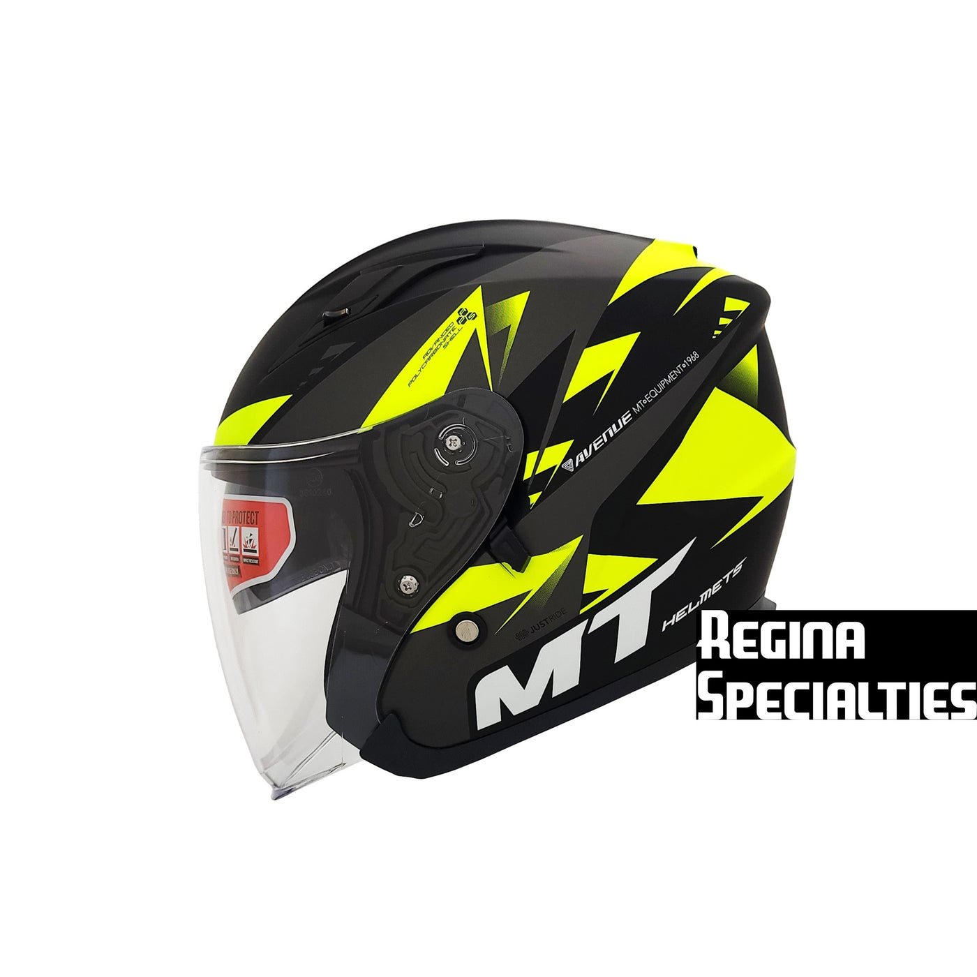 MT Helmets Avenue SV Urby B3 Matt Fluor Yellow Helmet