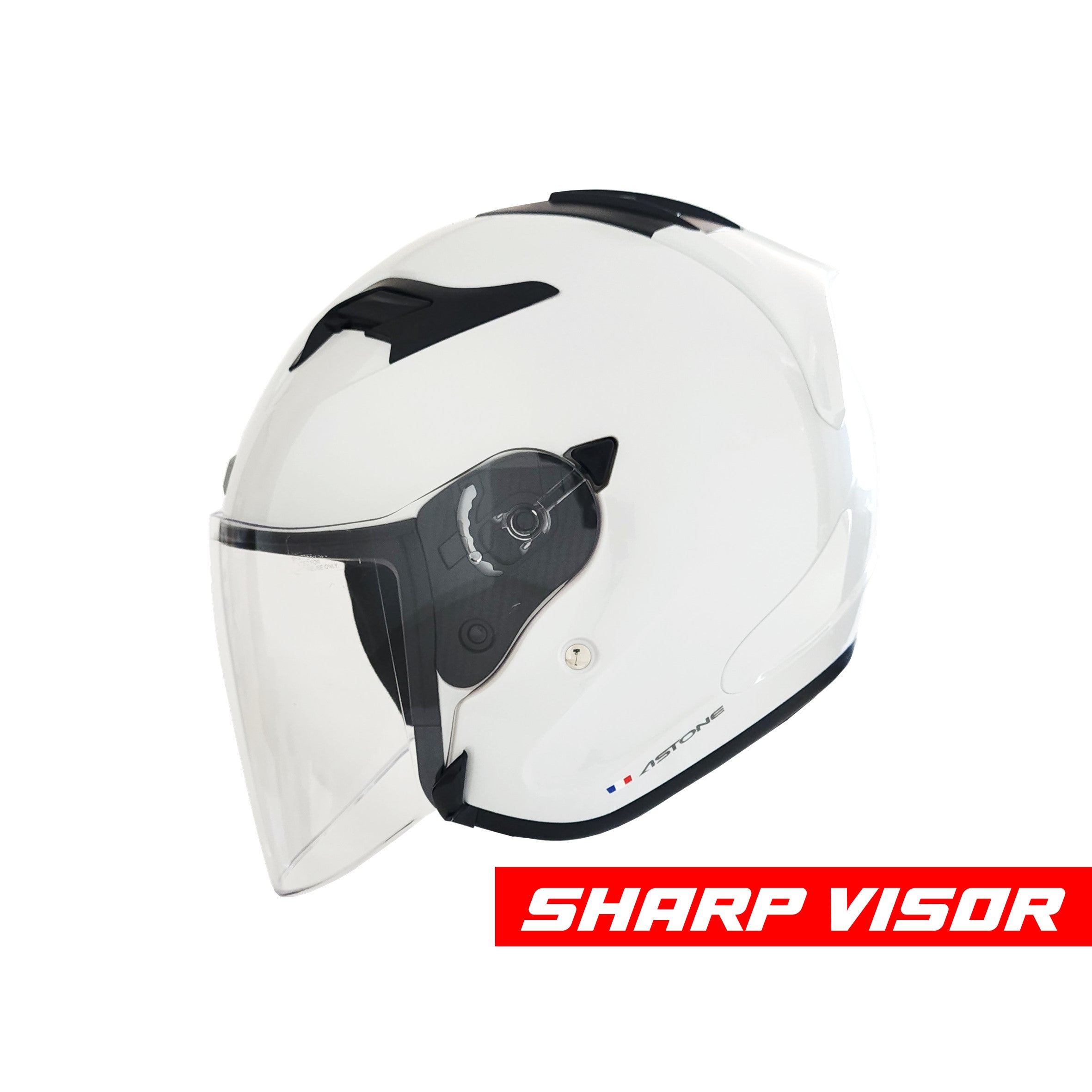 Astone DJR Helmet Gloss Pearl White