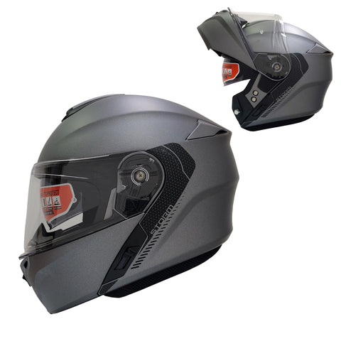 MT Helmets Storm SV Solid A2 Matt Titanium