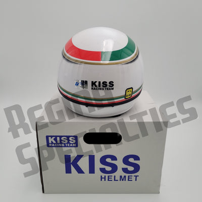 KISS #03 Green/White/Red Helmet