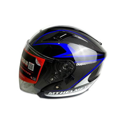 MT Helmets Avenue SV Civvy D7 Gloss Blue Helmet