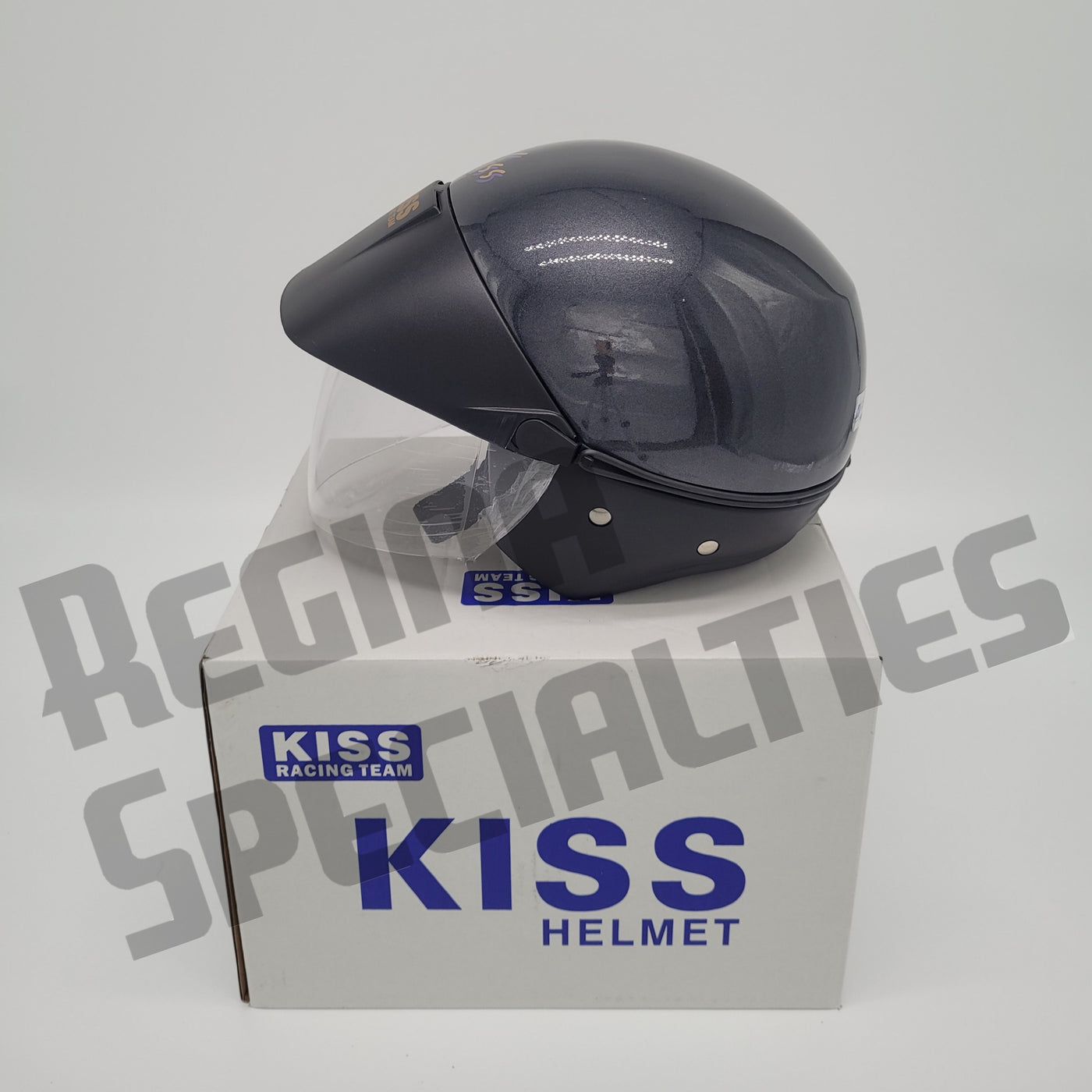 KISS Gloss Grey Helmet