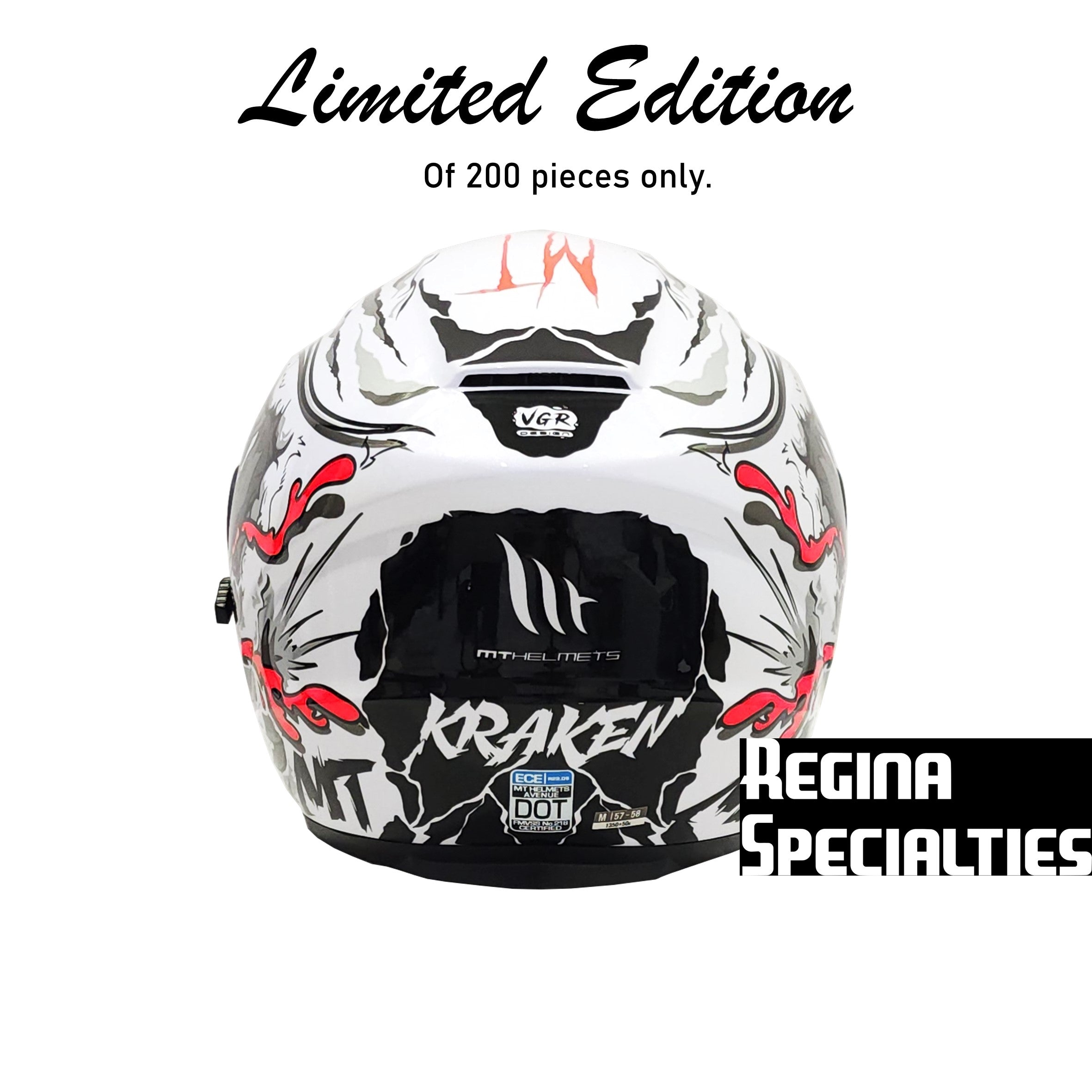 [Limited Edition] MT Helmets Avenue SV Kraken A0 Gloss Pearl White Helmet