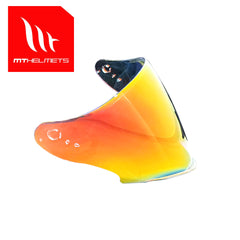 Long Sharp Visor Clear Iridium Red - Compatible with MT Avenue SV